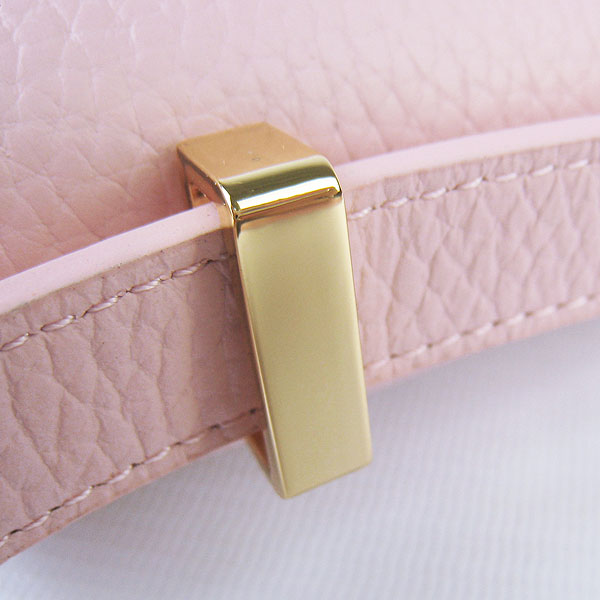 7A Hermes Oxhide Leather Message Bag Pink H017